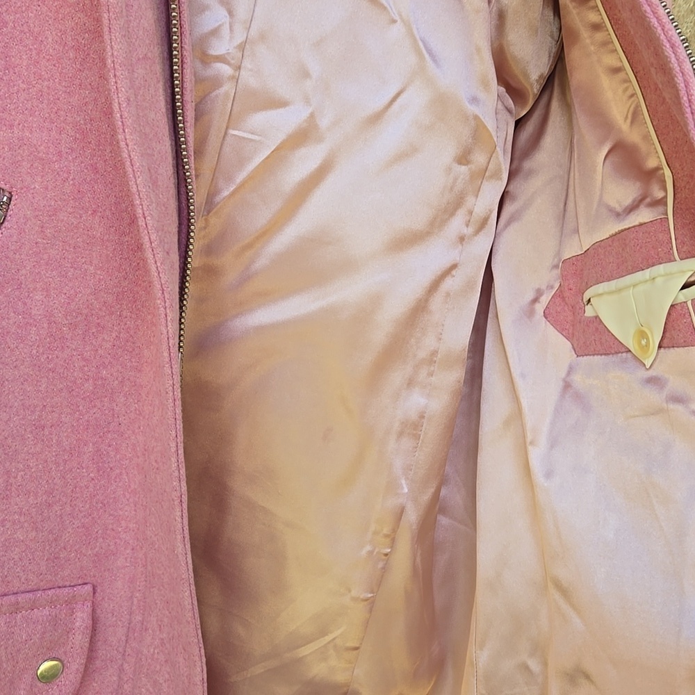J. Crew Melton Wool Pink Coat Size 4 - Picture 4 of 7